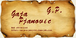 Gaja Pjanović vizit kartica